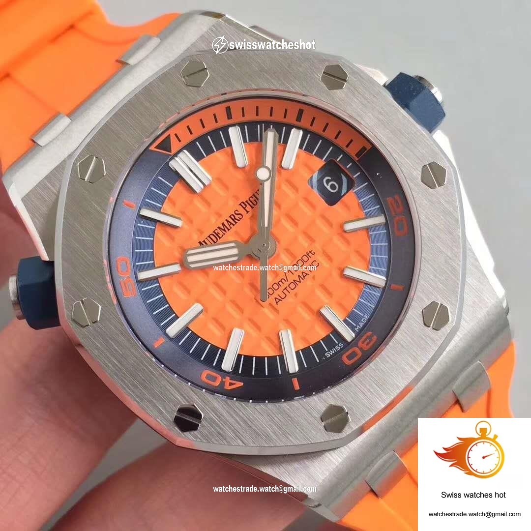 Audemars Piguet Royal Oak Offshore Diver 15710ST.OO.A070CA.01 JF Factory V3 Orange Dial 4