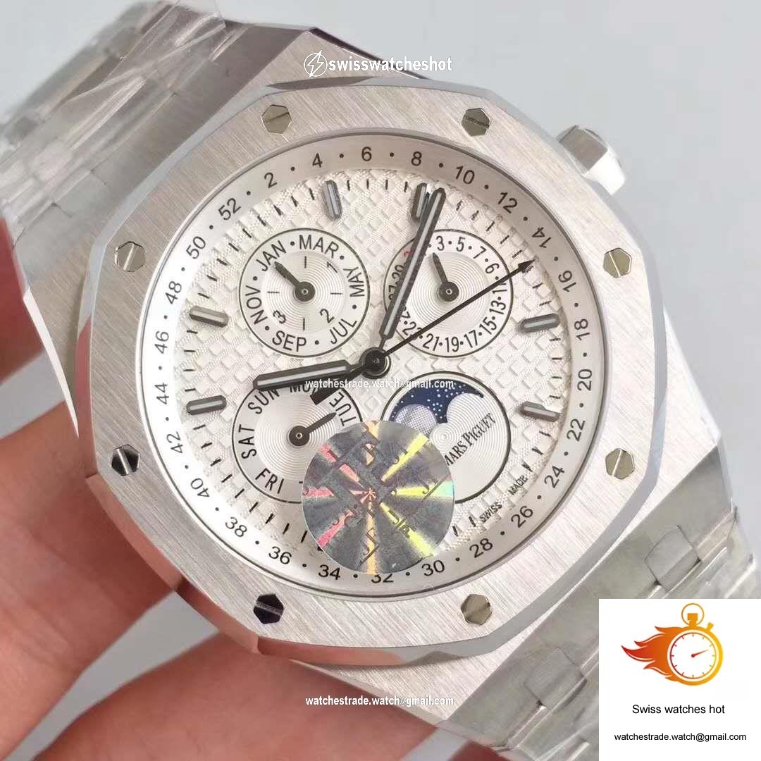 Audemars Piguet Royal Oak Perpetual Calendar 41MM 26574ST.OO.1220ST.01 JF Factory Silver Dial 4