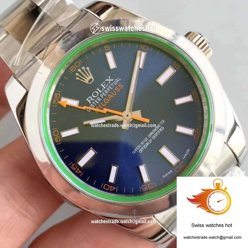 Rolex Milgauss 116400GV AR Factory Blue Dial 4