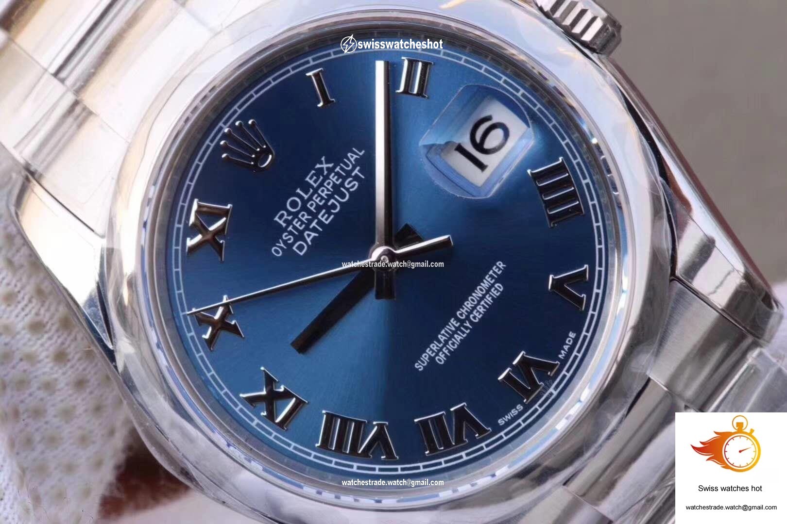Rolex Datejust II 116334 36MM AR Factory Blue Dial 4