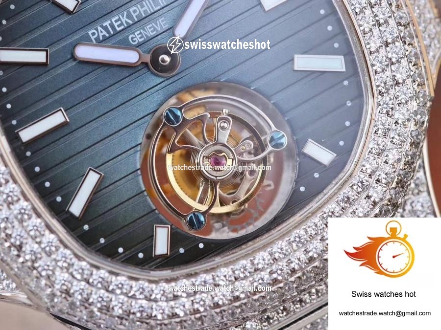 Patek Philippe Nautilus Jumbo 5711 Tourbillon Blue Dial R8 Factory 4
