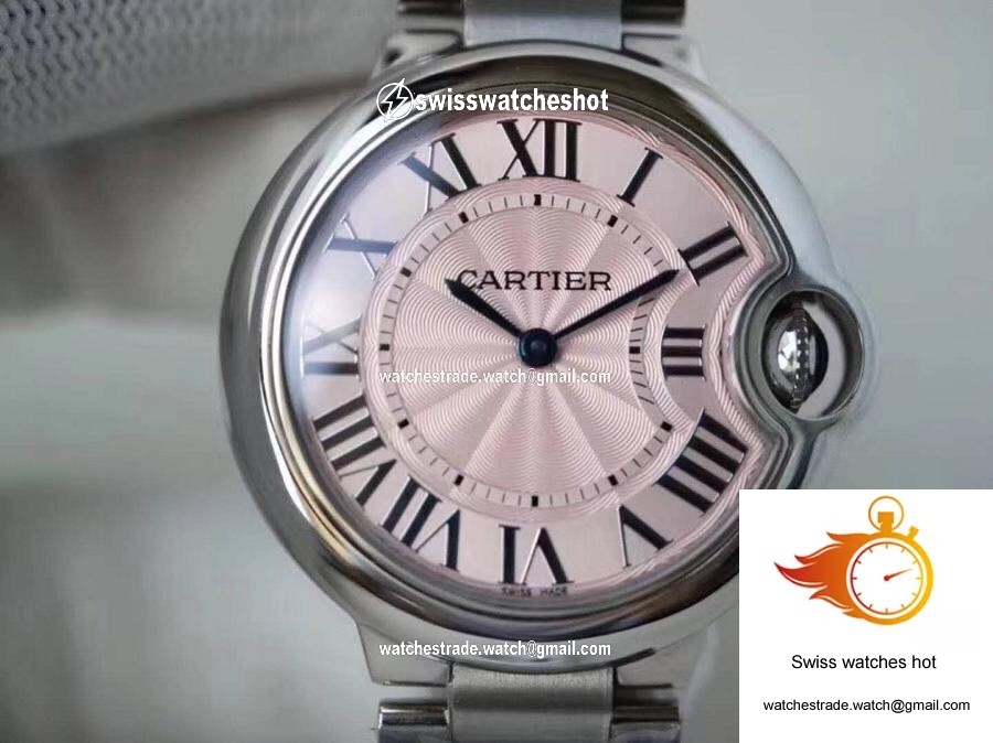 Ballon Bleu De Cartier Pink Dial 33mm V6 Factory 4