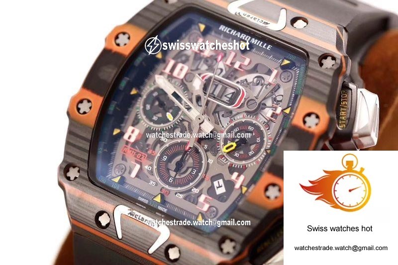 Richard Mille RM011-03 McLaren Automatic Flyback Chronograph KV Factory Skeleton Dial 4