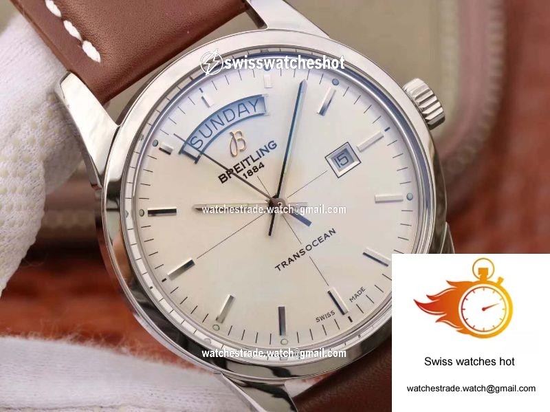 Breitling Transocean Day Date A4531012/G751/437X/A20BA.1 V7 Silver Dial 4