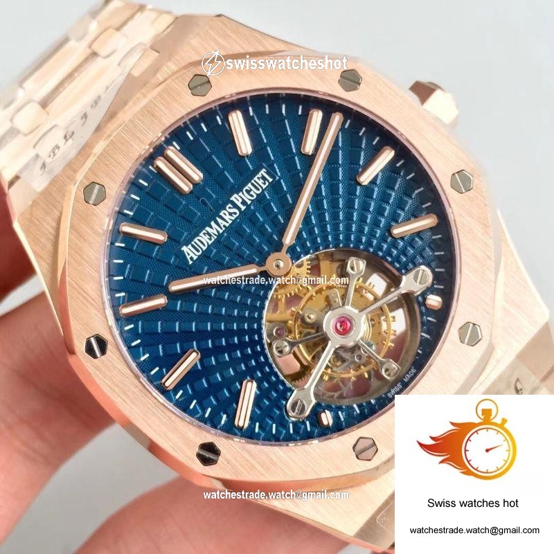 Audemars Piguet Royal Oak Tourbillon Extra Thin 26522 R8 Factory Blue Dial 4