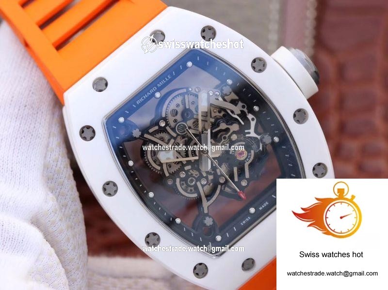 Richard Mille RM055 Skeleton Dial Orange Strap KV Factory V2 4
