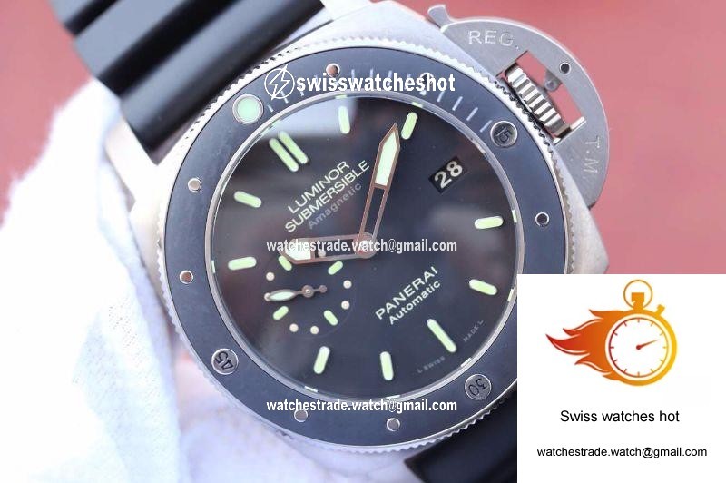 Panerai Luminor Submersible 1950 Amagnetic 3 Days PAM389 VS Factory V2 Black Dial 4