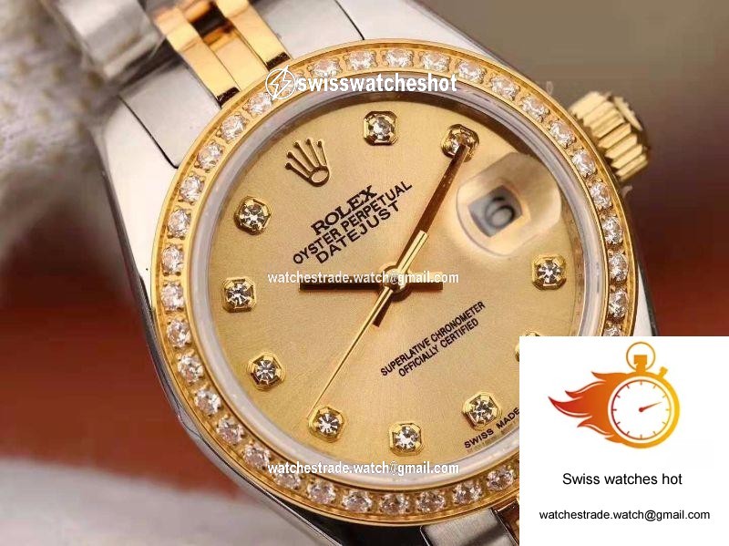 Rolex Lady Datejust 18K Gold Plating 28mm Gold Dial 4
