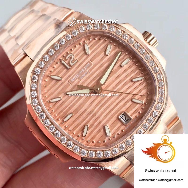 Patek Philippe Ladies Nautilus 7118/1200R PF Factory Rose Gold Dial 4