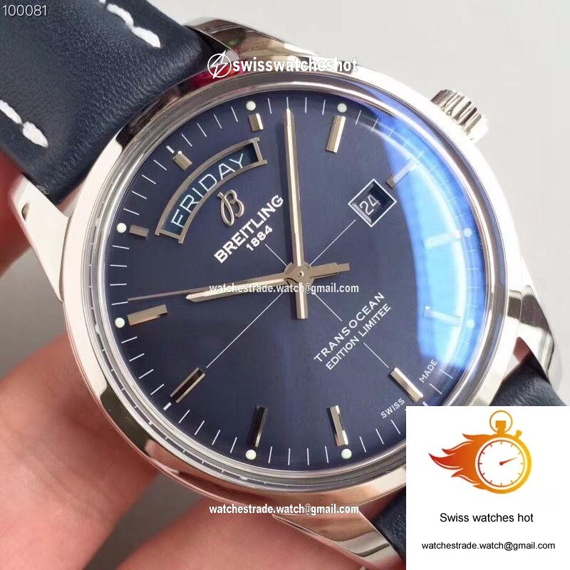 Breitling Transocean Day Date A453109T/C921/731P/A20BA.1 Blue Dial 4