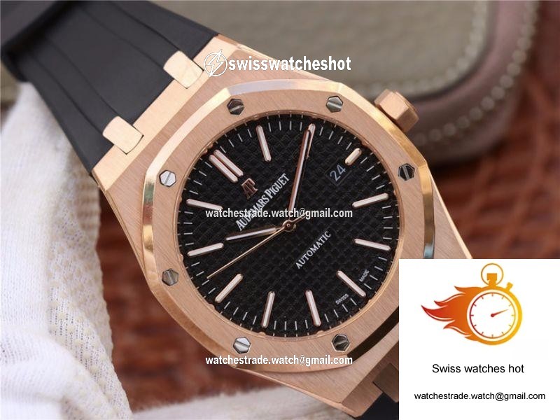 Audemars Piguet Royal Oak 15400OR.OO.D002CR.01 JF Factory Black Dial 4