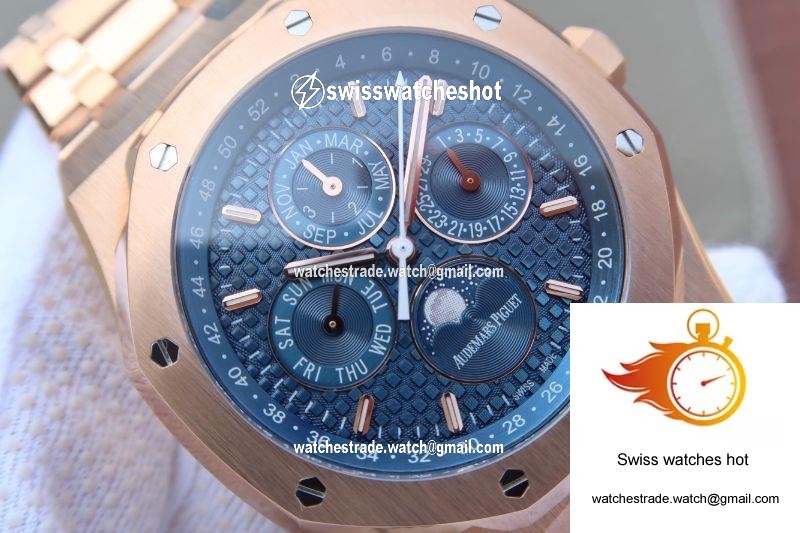 Audemars Piguet Royal Oak Perpetual Calendar 26574OR.OO.1220OR.02 JF Factory Blue Dial 4