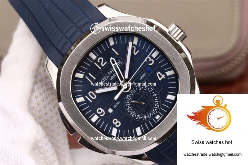 Patek Philippe Aquanaut Dual Time 5164A-001 MP Factory Blue Dial 4