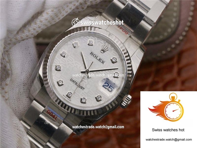 Rolex Datejust 116234 36MM AR Factory Diamond-printed Dial 4