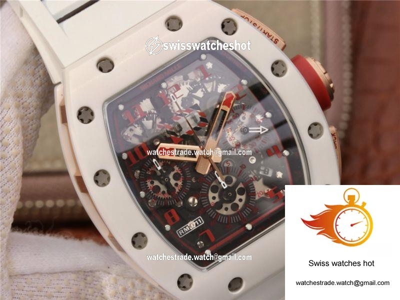 Richard Mille RM011 Felipe Massa Flyback Dubai Chronograph KV Factory Crystal Dial 4