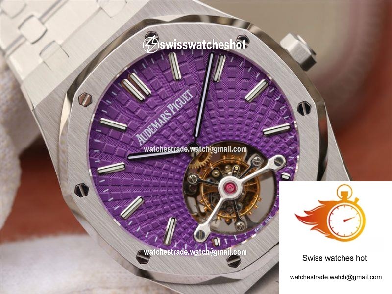 Audemars Piguet Royal Oak Tourbillon 26522ST.OO.1220ST.01 R8 Factory Purple Dial 4