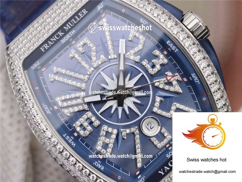 Franck Muller Vanguard V45.SC.DT.AC.BL Blue Dial 4