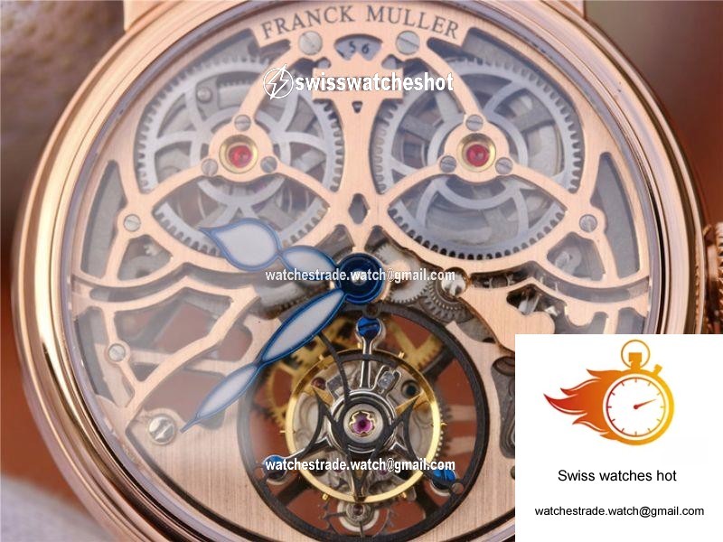 Franck Muller Giga Tourbillon 18K Rose Gold Skeleton Dial 4