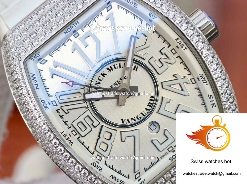 Franck Muller Vanguard V45.SC.DT.D.NBR.CD.5N.NR Silver Dial 4