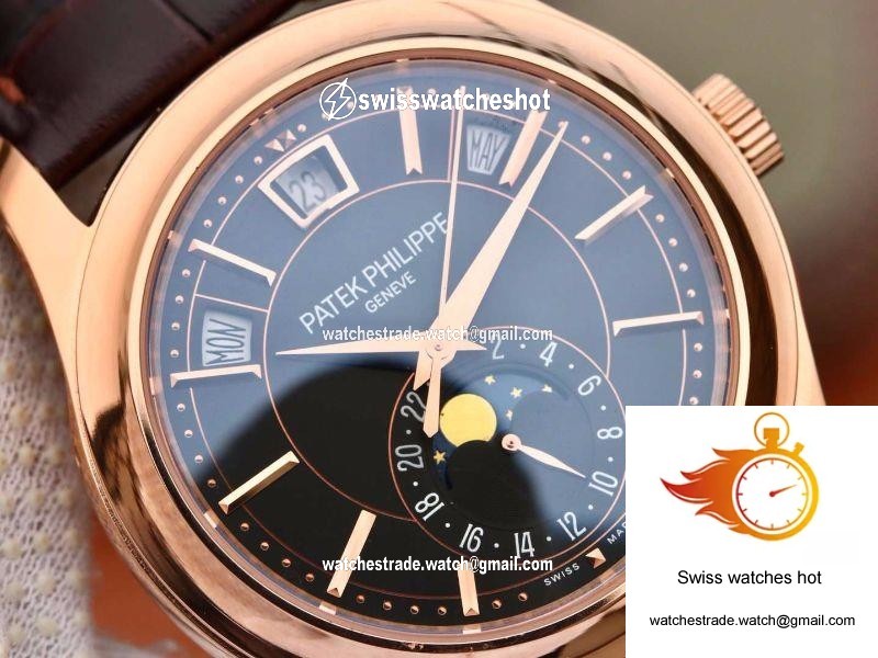 Patek Philippe Annual Calendar 5205G-001 KM Factory Black Dial 4