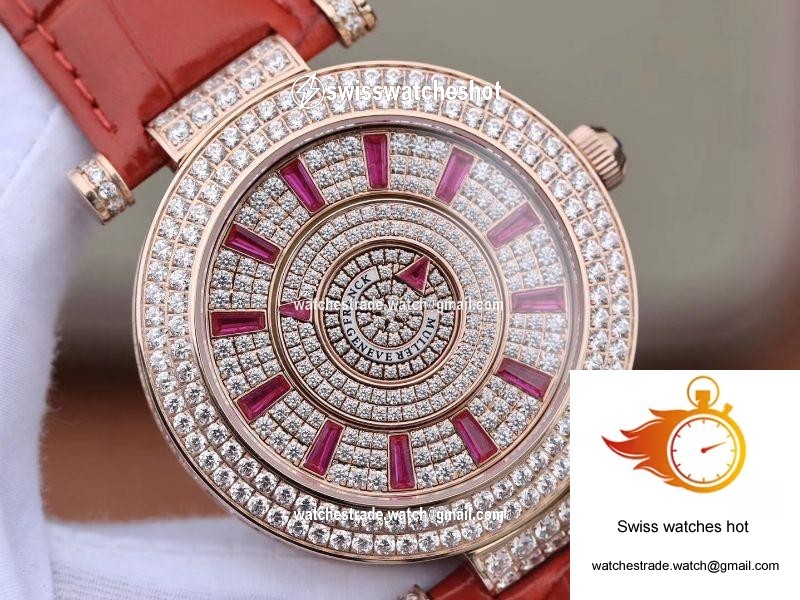 Franck Muller Double Mystery DM42D2RCD GS Factory Rose Gold Diamond Dial 4