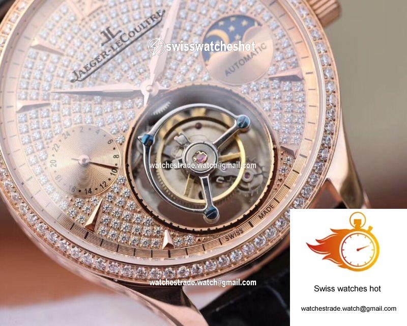 Jaeger-LeCoultre Master Complication Functions Tourbillon 18K Rose Gold Diamonds Dial 4