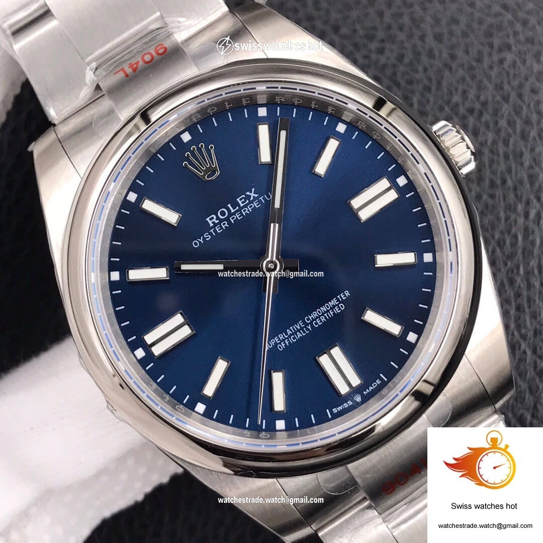 Rolex Oyster Perpetual M124300-0003 41MM EW Factory Blue Dial 4