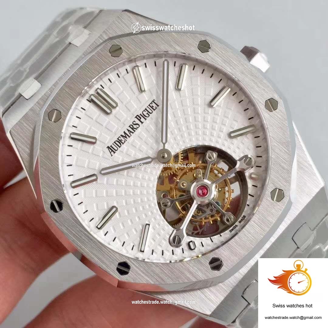Audemars Piguet Royal Oak Tourbillon Extra Thin 26522 White Dial R8 Factory 4
