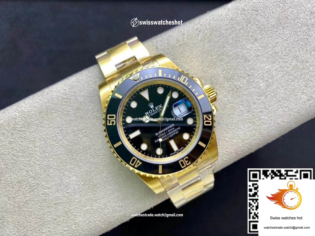 Rolex Submariner 116618LN-97208 VS Factory Yellow Gold Black Dial 5