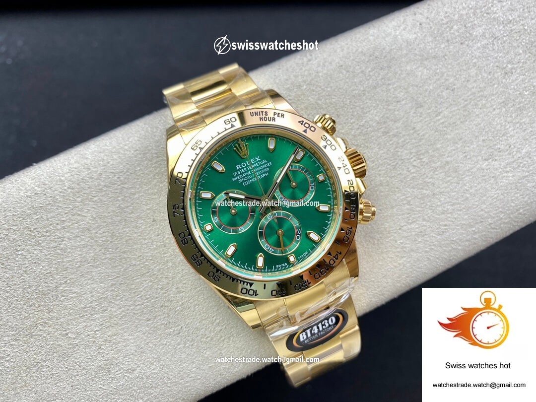 Rolex Daytona M116508-0013 BT Factory Yellow Gold Green Dial 5