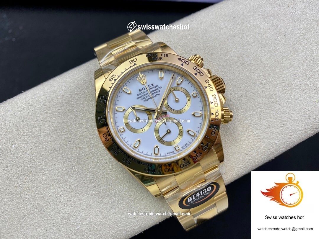 Rolex Daytona M116508-0001 BT Factory Yellow Gold White Dial 5