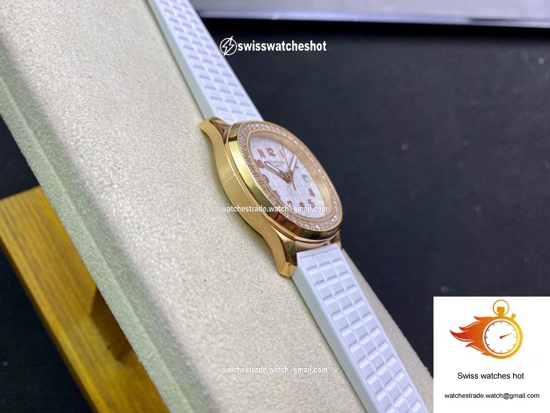Patek Philippe Aquanaut 5067A Quartz Ladies PPF Factory Yellow Gold Diamond-set Bezel 5