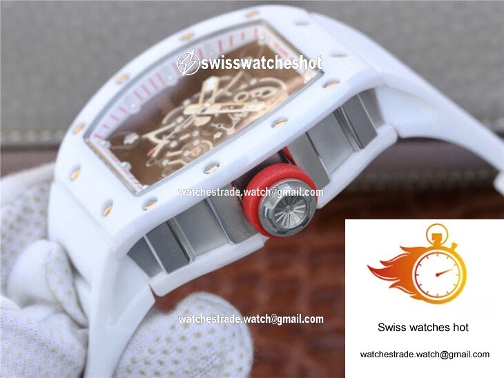 Richard Mille RM055 KV Factory White Rubber Strap 5