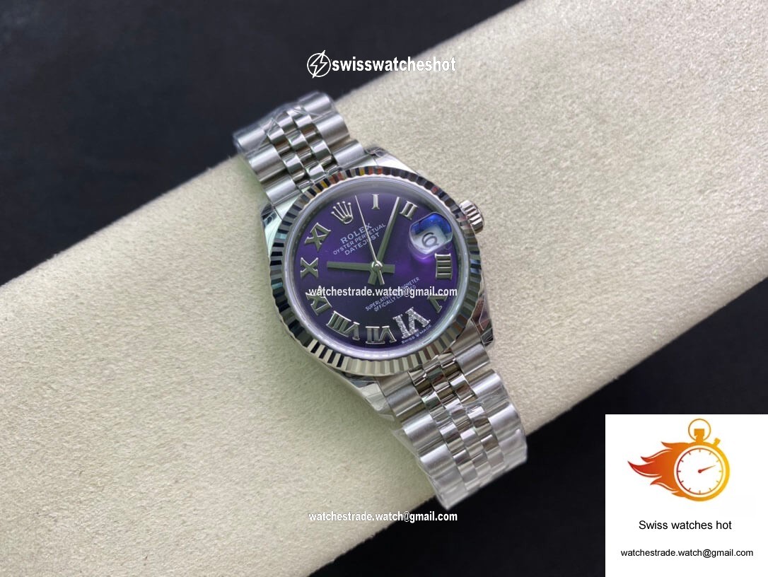 Rolex Datejust M178274-0088 31MM EW Factory Purple Dial 5