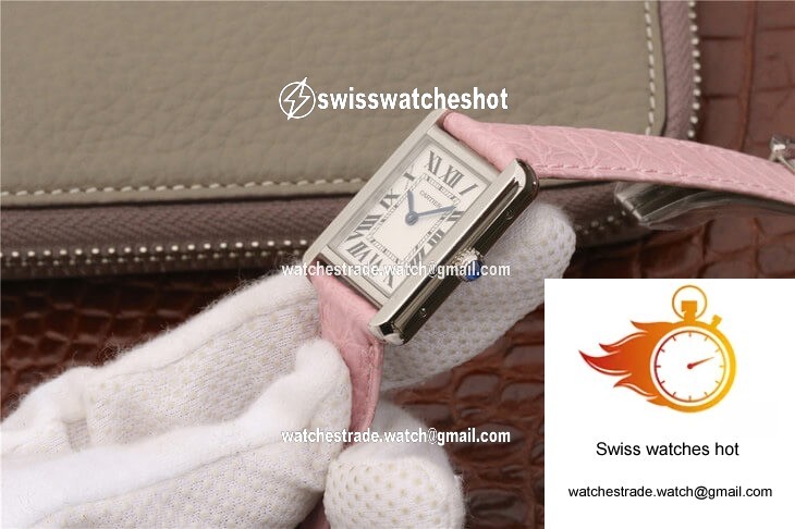 Cartier Tank Ladies Stainless Steel White Dial 5