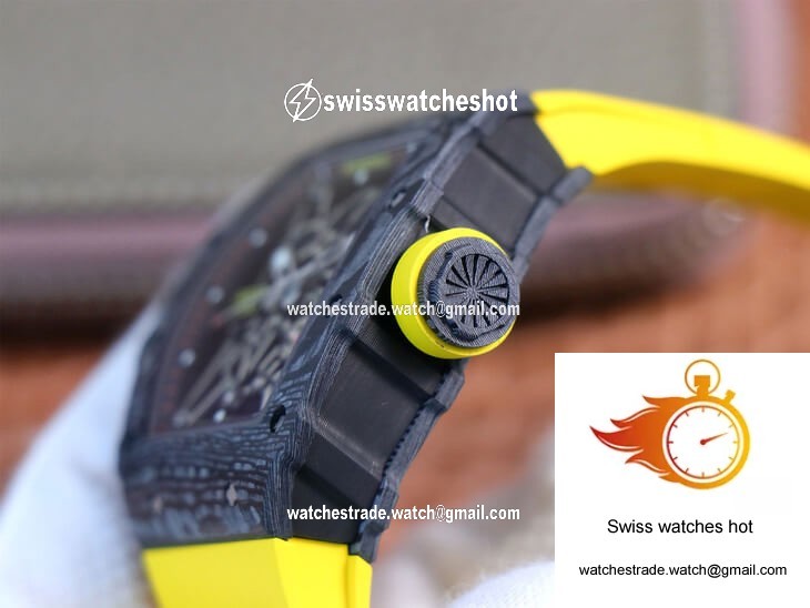 Richard Mille RM35-02 ZF Factory Yellow Rubber Strap 5