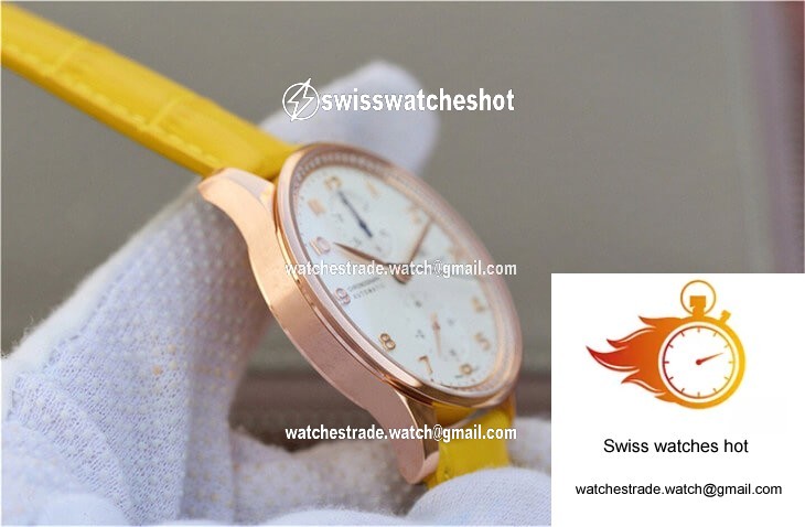IWC Portuguese ZF Factory Yellow Cowhide Strap 5