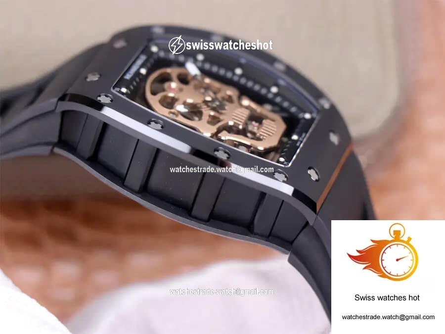 Richard Mille RM52-01 Tourbillon JB Factory Rose Gold Skull Dial 5