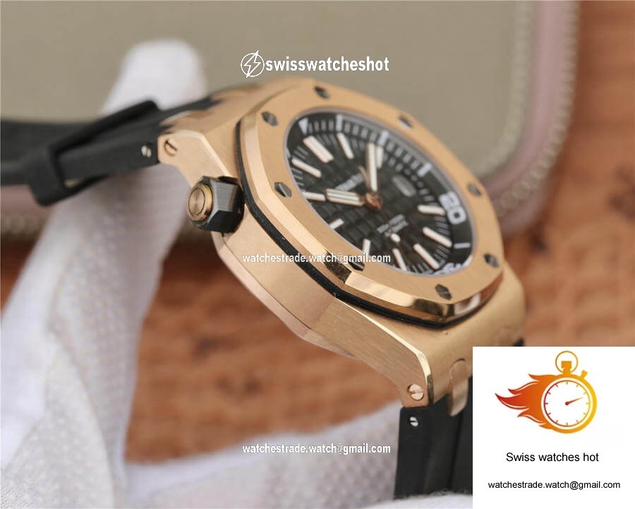 Audemars Piguet Royal Oak Offshore 15710 JF Factory V8 Rose Gold Black Dial 5