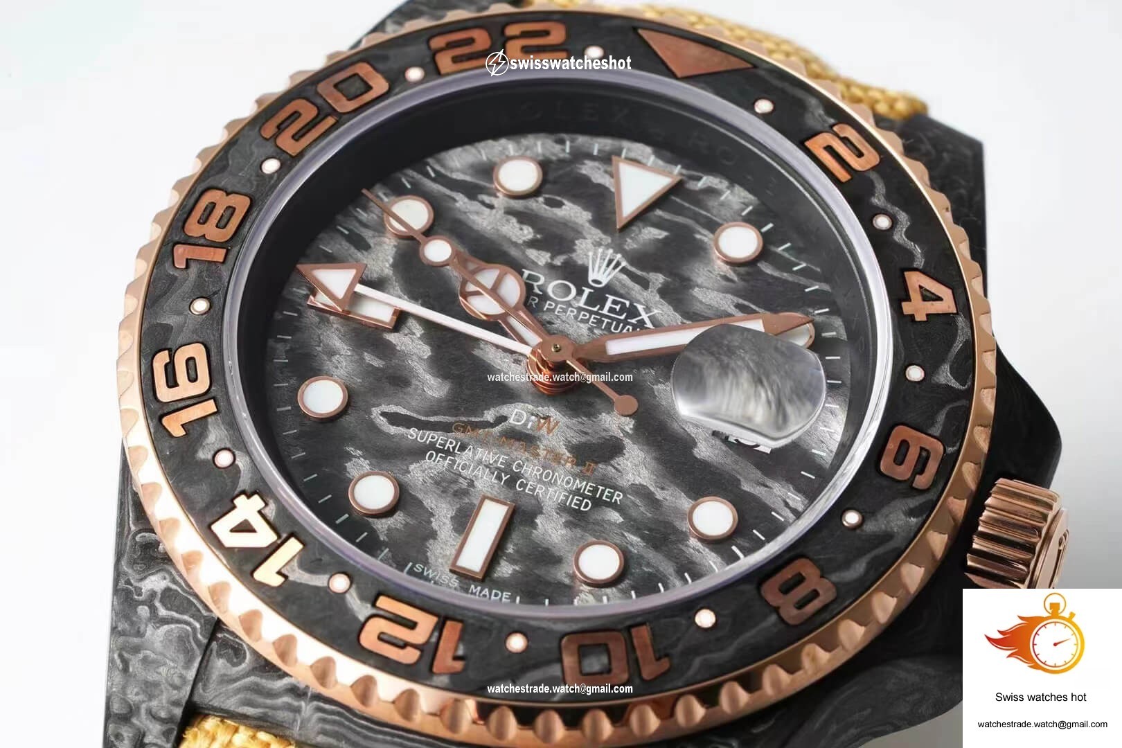 Rolex GMT-MASTER II Diw Carbon Fiber Yellow Fabric Strap 5