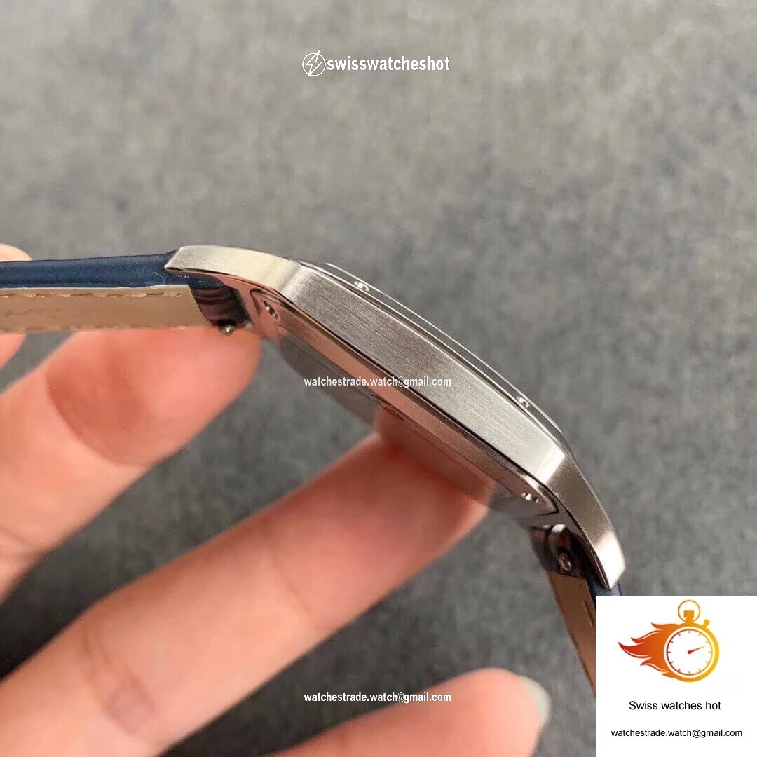 Cartier Santos WSSA0022 Blue Cowhide Strap 5
