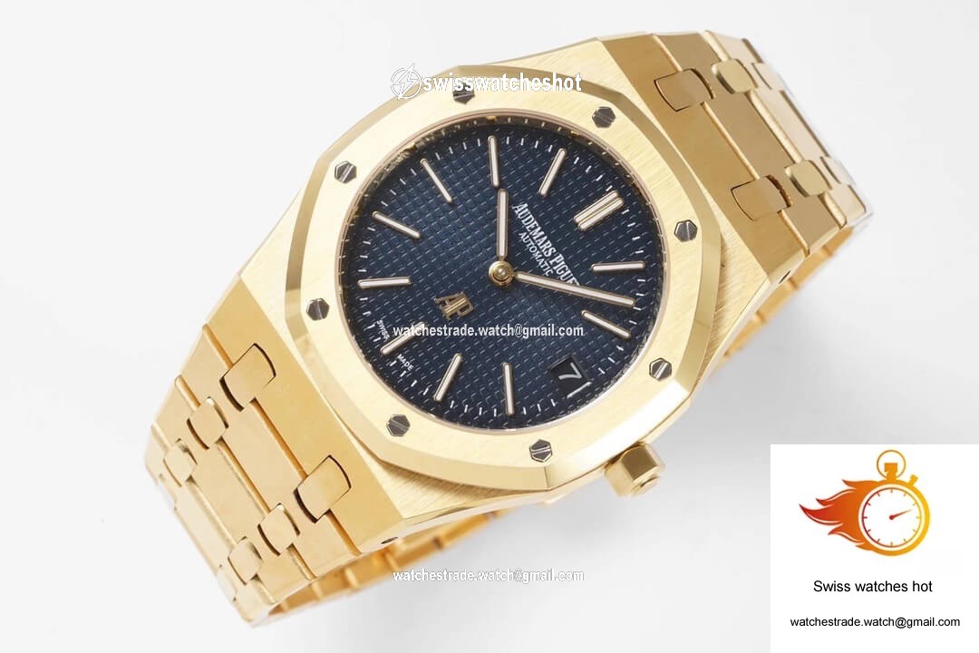 Audemars Piguet Royal Oak 15202BA.OO.1240BA.01 KZ Factory Yellow Gold Blue Dial 5
