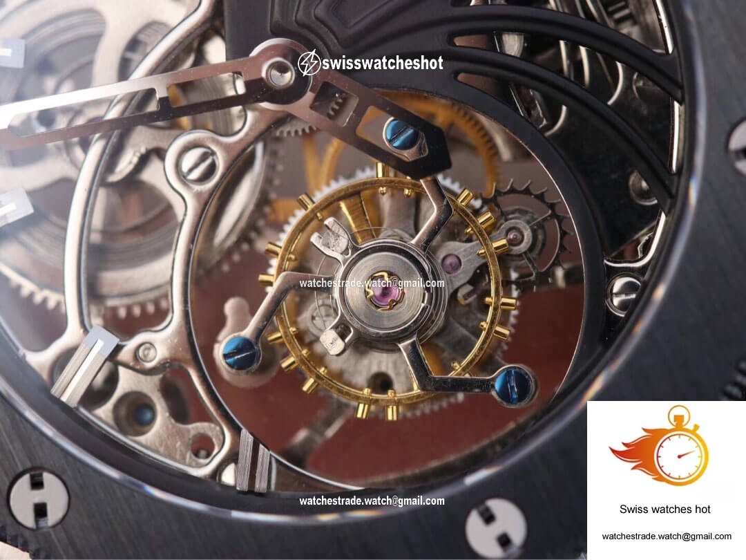 Hublot Big Bang Hollow Tourbillon Ceramic Bezel Skeleton Dial 5