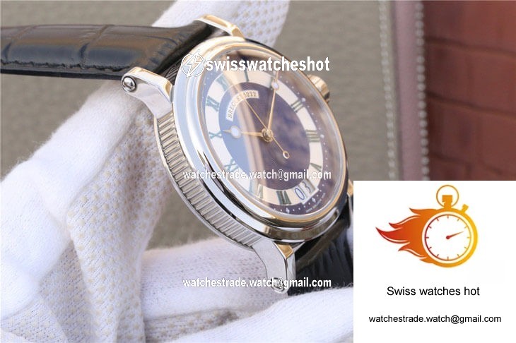 Breguet Marine 5817 Blue Dial Cowhide Strap 5