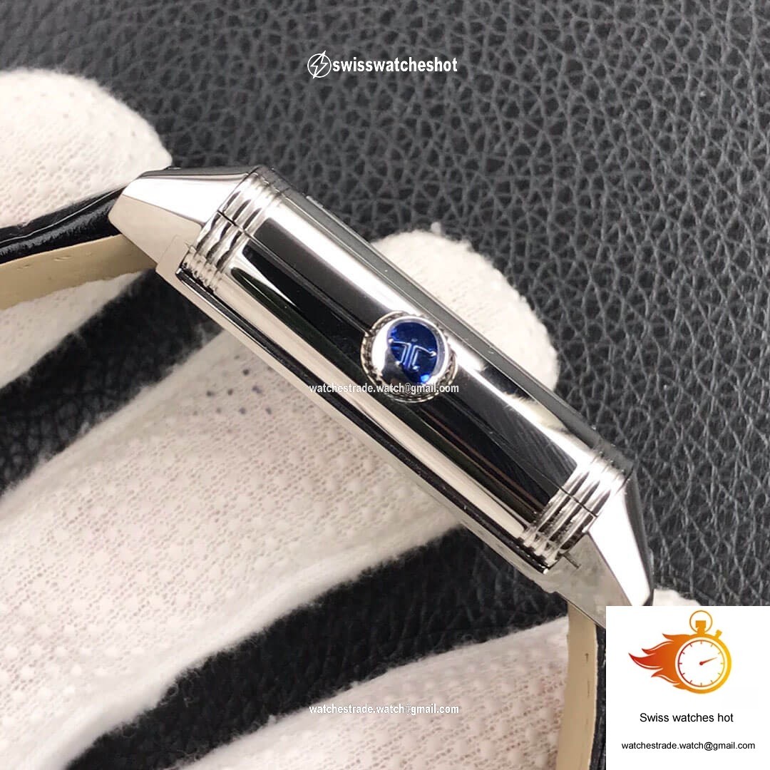 Jaeger LeCoultre Reverso Tribute Double-sided Double Time Zone Flip MG Factory White Dial 5