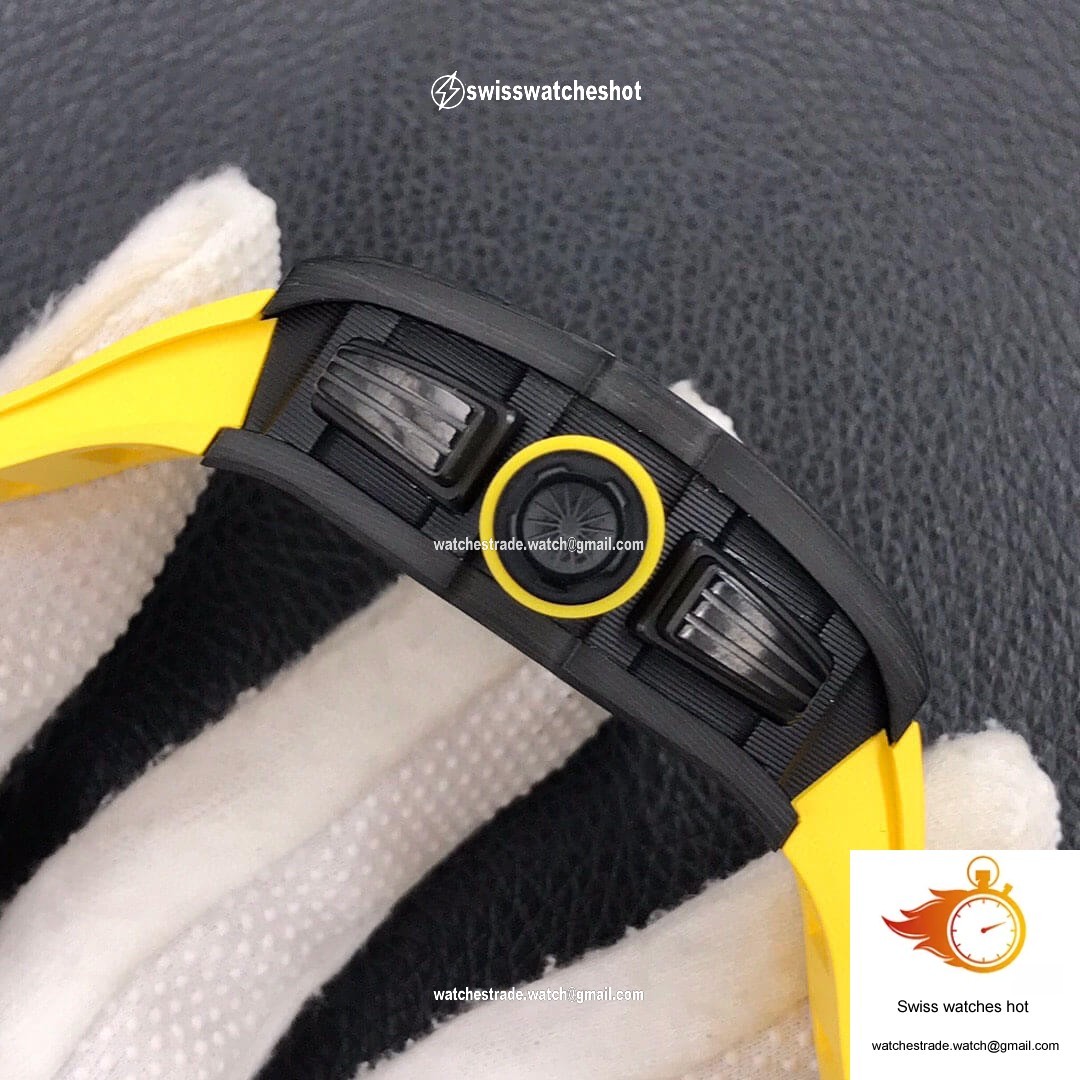 Richard Mille RM-011 KV Factory Forged Carbon Yellow Strap 5