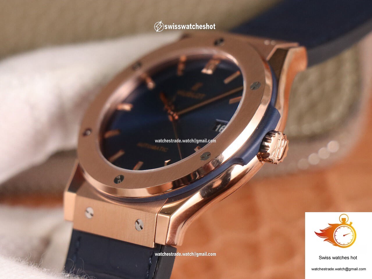 Hublot Classic Fusion 511.OX.7180.LR WWF Factory Rose Gold Blue Dial 5