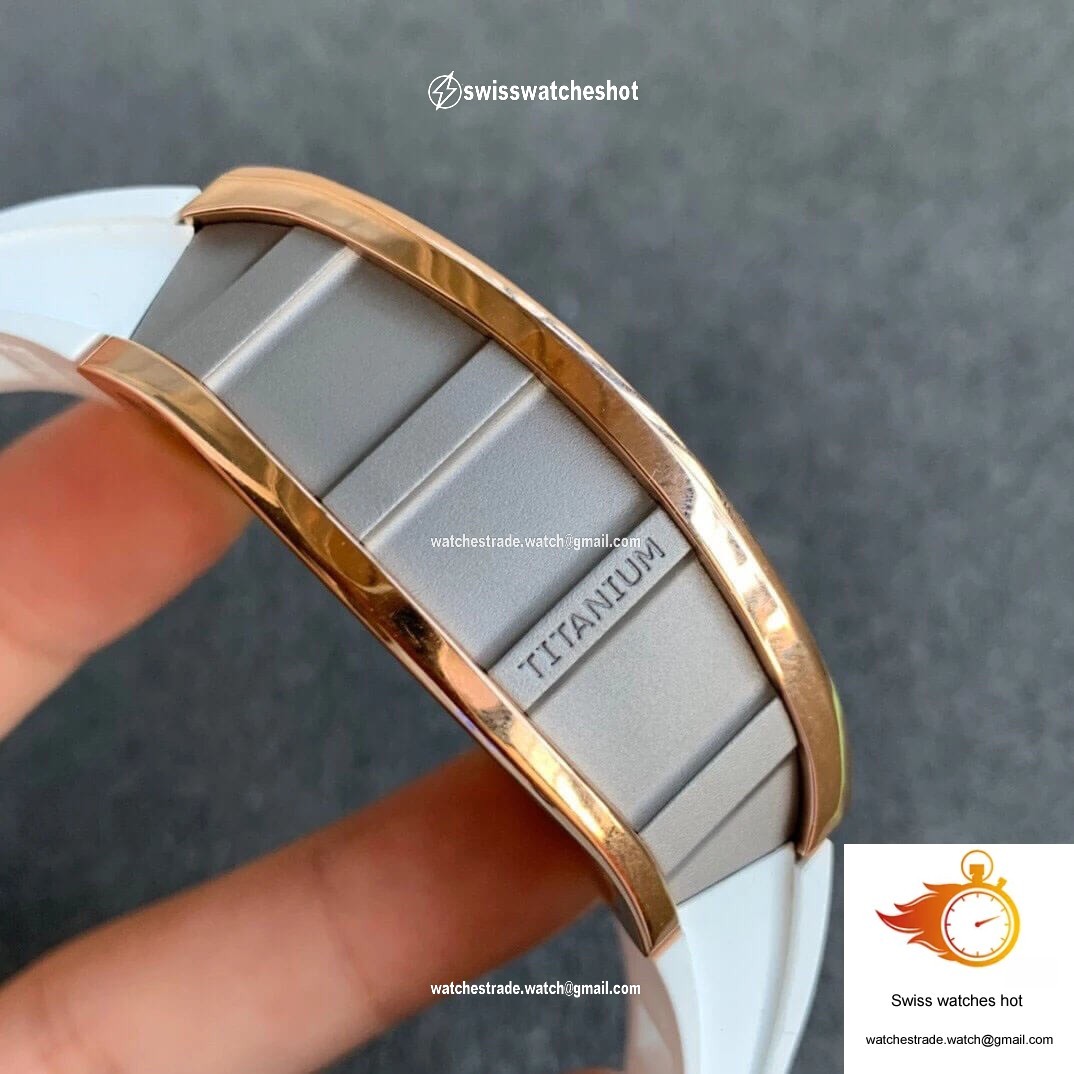 Richard Mille RM11 KV Factory Rose Gold White Strap 5