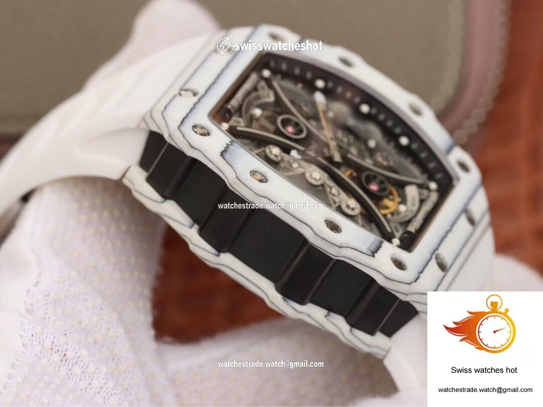 Richard Mille RM53-01 KV Factory White TPT Carbon Fiber Skeleton Dial 5