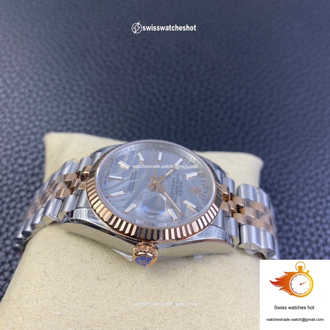 Rolex Datejust M126231-0031 EW Factory Silver Palm Leaf Pattern Dial 5